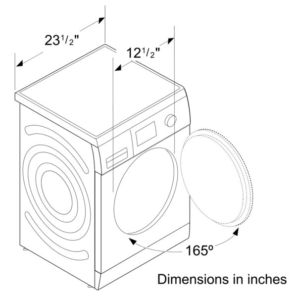 Bosch 300 Series 2.2 Cu. Ft. High Efficiency Front Load Washer with